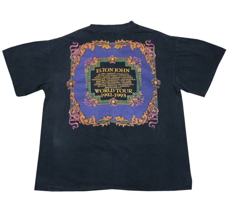 Eric Clapton Elton John 1992-93 World 90s Vintage Elton John 92